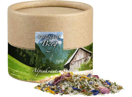 Alpenkräuter Salz, ca. 50g, Kraftpapierdose Mini