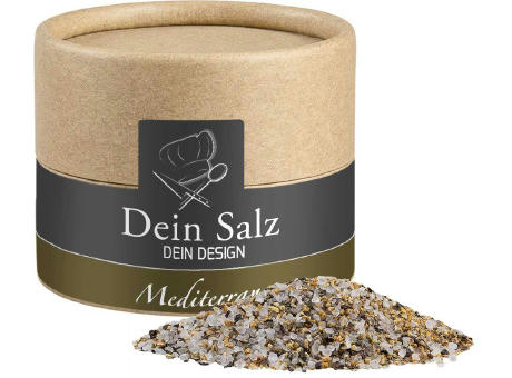 Mediterranes Salz, ca. 50g, Kraftpapierdose Mini
