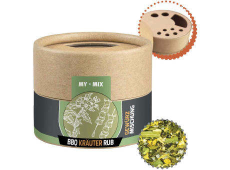 Gewürzmischung BBQ Kräuter Rub, ca. 28g, Kraftpapierstreuer Mini