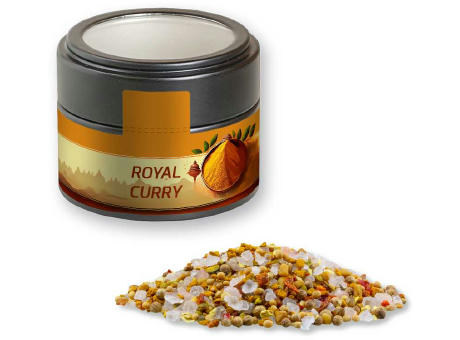 Royal Curry, ca. 75g, Metalldose Mini mit Sichtfenster schwarz
