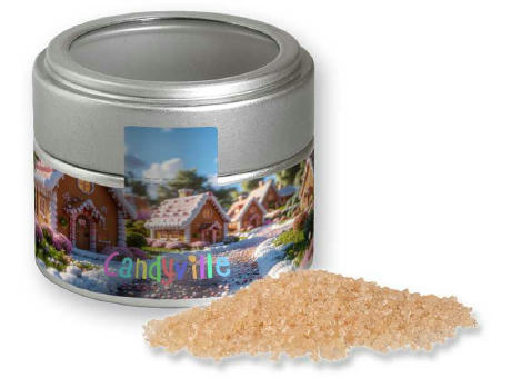 Gewürzmischung Lebkuchen, ca. 70g, Metalldose Mini mit Sichtfenster silber