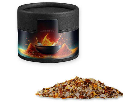 Gewürzmischung Feuer und Flamme, ca. 40g, Kraftpapierdose Mini schwarz