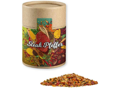 Gewürzmischung Steak Pfeffer, ca. 75g, Kraftpapierdose Midi