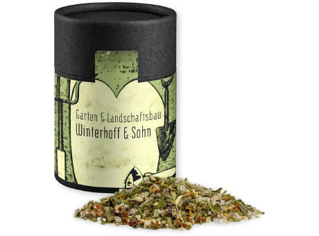 Gewürzmischung Rühreigewürz, ca. 75g, Kraftpapierdose Midi schwarz