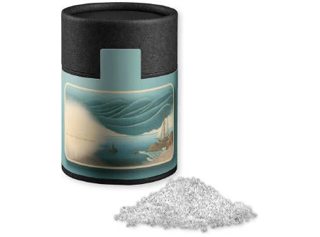 Fleur de Sel, ca. 65g, Kraftpapierdose Midi schwarz