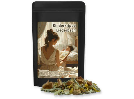 Kräutertee Seelenwohl, ca. 12g, Standbeutel Mini schwarz