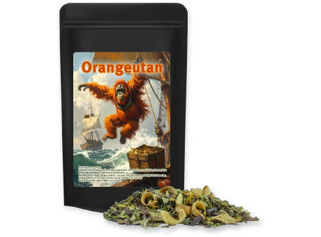Matetee Orange, ca. 15g, Standbeutel Mini schwarz