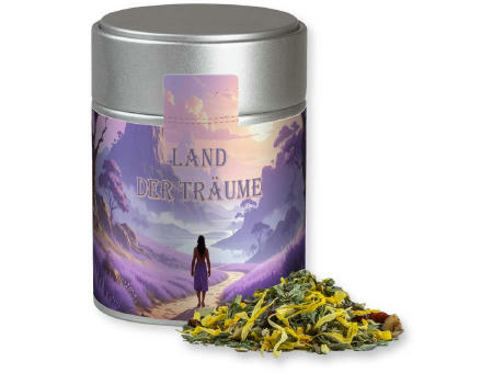 Kräutertee Lavendel, ca. 30g, Metalldose Midi silber