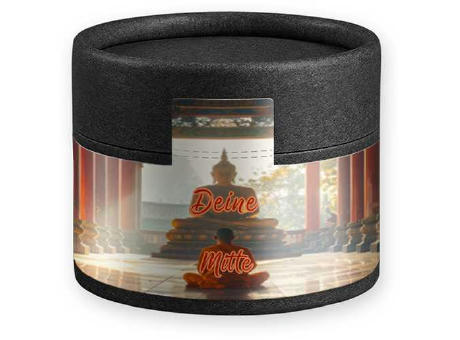 Kräutertee Seelenwohl, ca. 11g, Kraftpapierdose Mini schwarz