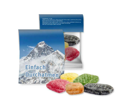 Hustenbonbons, ca. 17g, Express Midi-Tüte mit Werbereiter