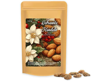 Feuergebrannte Mandeln ohne Zuckerzusatz, ca. 500g, Standbeutel Maxi