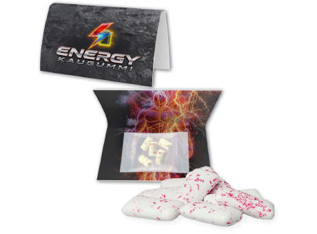 Energy Kaugummi, ca. 7g, Werbekarte A5 gefaltet