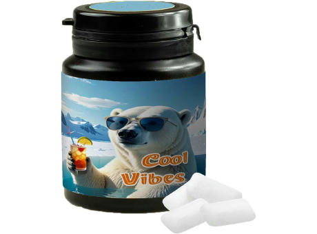 Icemint Kaugummi, ca. 63g, Kaugummi Dose schwarz