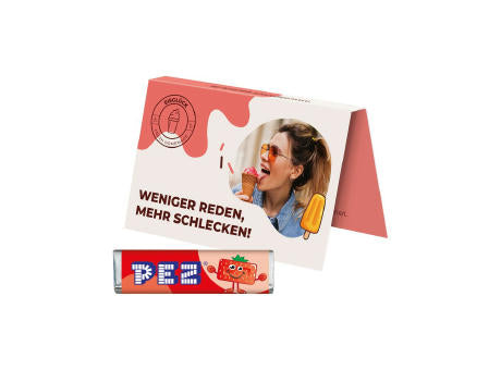 Werbekarte Visitenkartenformat PEZ