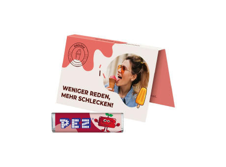 Werbekarte Visitenkartenformat PEZ