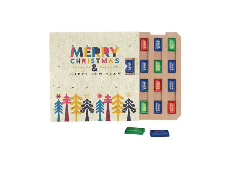 Täfelchen Adventskalender ECO Graspapier