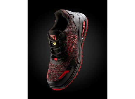 WORKWEAR SHOES GARNET S/35 BLACK/MELANGE RED/JOB RED