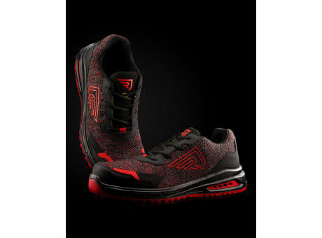 WORKWEAR SHOES RUBY S/35 BLACK/MELANGE RED/JOB RED