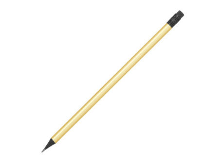 Bleistift mit Radiergummi in Metallic-Farben JAMES