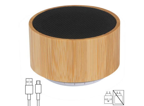 Bluetooth Lautsprecher mit Bambusummantelung OSVALDO