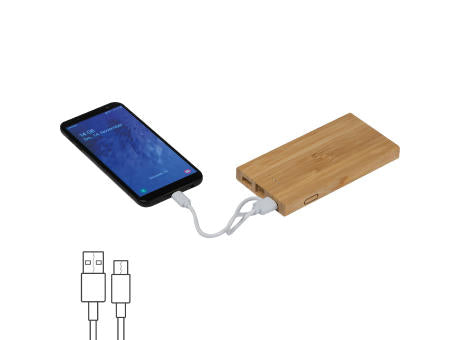 Powerbank aus Bambus SAMANTHA