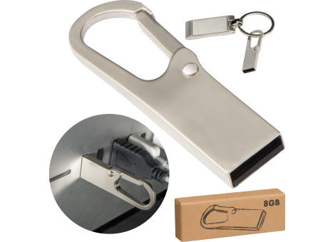 USB-Stick Metall mit Karabinerhaken 8GB DONALD