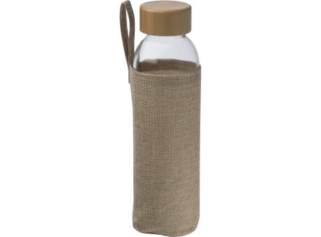 Glasflasche mit Jutehülle, 500ml CARLOTTA
