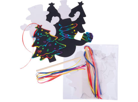 Kratzpapier Ornamente Set zum Aufhängen PROKOP