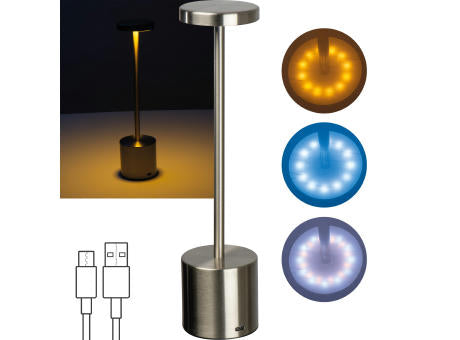 Tischlampe aus Edelstahl mit Akku ANNETTE