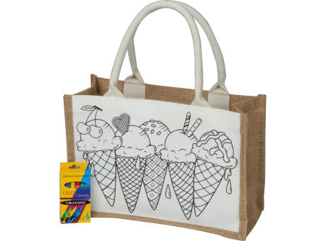 Jute Baumwolltasche zum Ausmalen ELISA