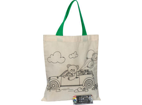 Baumwolltasche zum Ausmalen OLIVE