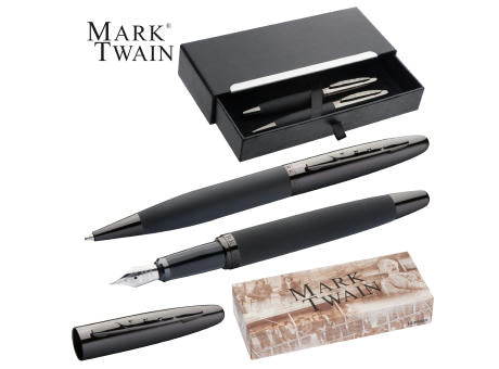 Mark Twain Schreibset aus Metall VALENTIN