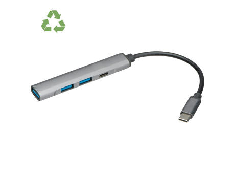 USB Hub aus recyceltem Aluminium HILDEGARDA