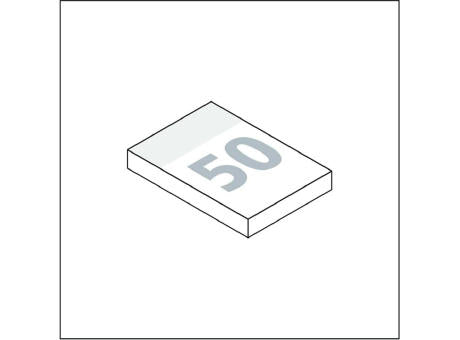 Haftnotizblock Basic 50 × 72 mm Format klein
