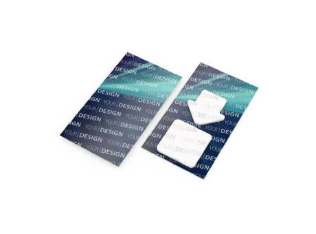 Haftnotiz-Karte Note-Card Form 2 Haftnotizblöcke formgestanzt Trägerkarte