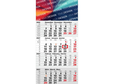 4-Monatskalender Einblatt Mega 4 A Schrift klassisch