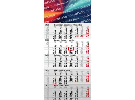 5-Monatskalender Einblatt Quintus 5 Monate gleich groß