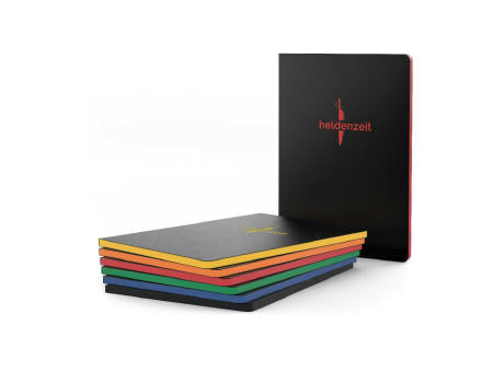 Notizbuch Tablet-Book Farbschnitt Naturkarton-Softcover schwarz