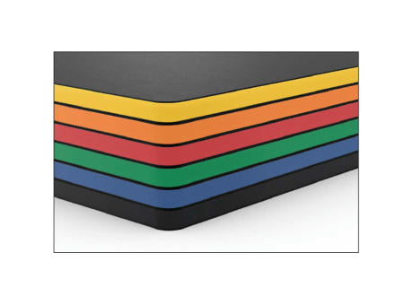 Notizbuch Tablet-Book Farbschnitt Naturkarton-Softcover schwarz