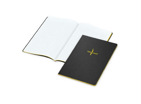 Notizbuch Tablet-Book Farbschnitt Naturkarton-Softcover schwarz
