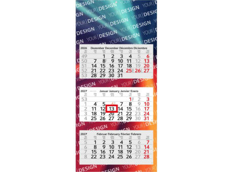 3-Monatskalender Mehrblock Profil 3 EXPRESS Schrift modern