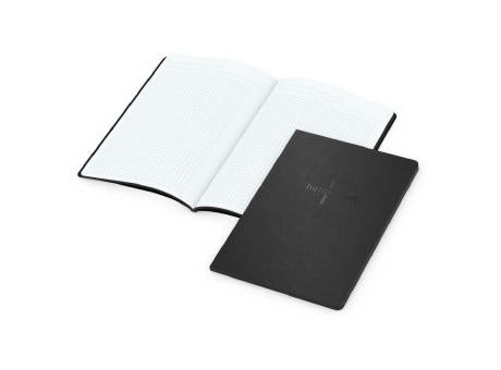 Notizbuch Tablet-Book Farbschnitt Naturkarton-Softcover schwarz