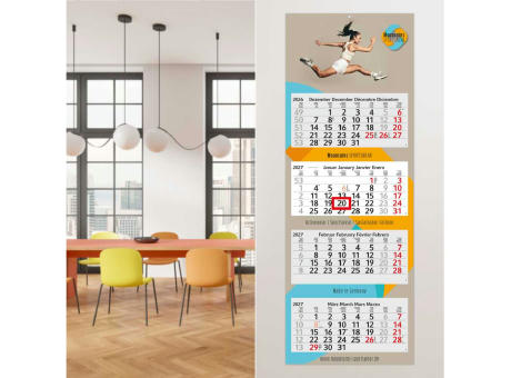 4-Monatskalender Mehrblock Profil 4 EXPRESS Schrift modern