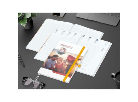 Wochenkalender vorne + Notizen hinten Match-Hybrid Papier-Hardcover