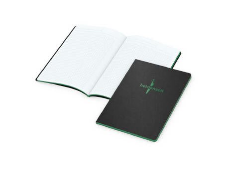 Notizbuch Tablet-Book Farbschnitt Naturkarton-Softcover schwarz