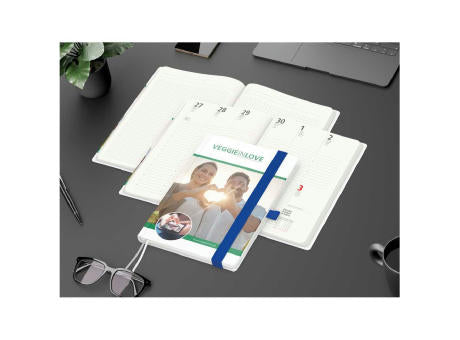 Wochenkalender vorne + Notizen hinten Match-Hybrid RECYCLING Papier-Hardcover A5
