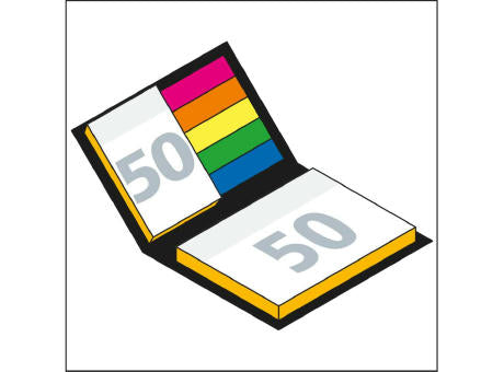Haftnotiz-Set London Innenteil schwarz 50/50 Haftzettel Farbschnitt
