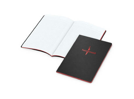 Notizbuch Tablet-Book Farbschnitt Naturkarton-Softcover schwarz
