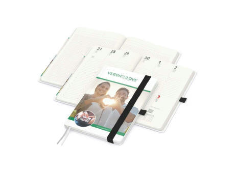 Wochenkalender vorne + Notizen hinten Match-Hybrid RECYCLING Papier-Hardcover A5