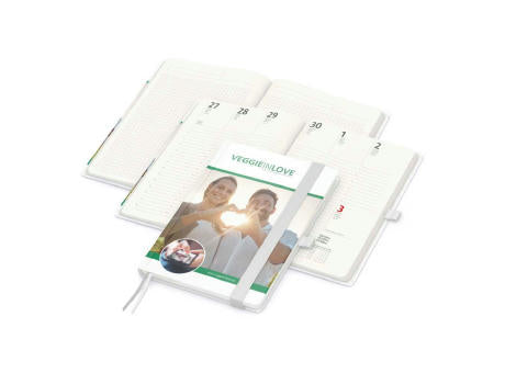 Wochenkalender vorne + Notizen hinten Match-Hybrid RECYCLING Papier-Hardcover A5